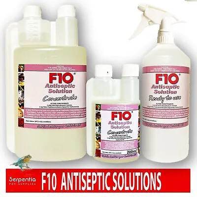 F10 Antiseptic Solutions | Multi Purpose Broad Spectrum Suitable For All Animals • £19.99