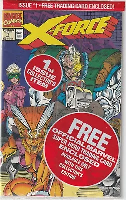 X-Force #1 Sealed With Deadpool Card Marvel Comics 1991 Negative Logo Box • $8