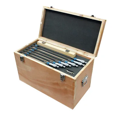 6-12  6 Pc .0001  Graduation Precision Outside Micrometer Set With Carbide Tips • $357.77
