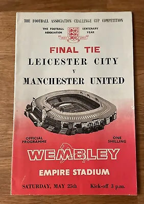 FA CUP FINAL PROGRAMME 1963 Leicester City V Manchester United • £4