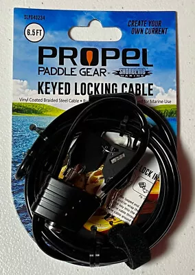 Propel Paddle Gear By Shoreline Marine Keyed Locking Cable Kayak Boat Motor 6.5’ • $5.94