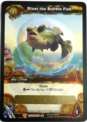 WOW World Of Warcraft TCG Loot Card Bloat The Bubble Fish WOW Purple Puffer Pet • $13.99