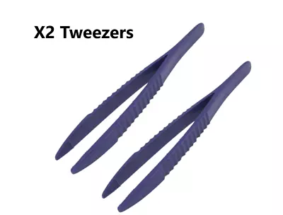 2 X Plastic Tweezers 5  Craft Card Making Scrapbooks Jewellery Model Making Etc • £3.29