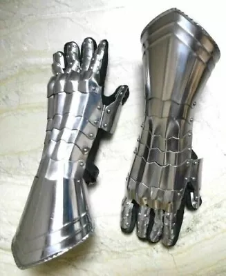 Medieval Gauntlet Armor Pair Gloves Larp SCA Gloves Viking Knight • $120.90