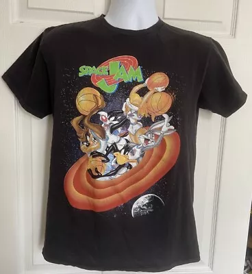 Space Jam Looney Tunes Black T-Shirt/Tee - Women's M/L Or Men's S • $8.99