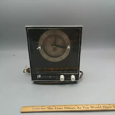 Vintage 1960`s General Electric C4540C Walnut Radio Clock TESTED • $31