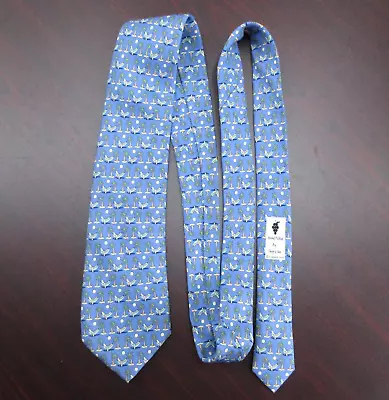 Vineyard Vines Martha's Vineyard Banana Hammock Tie Silk Handmade In USA Blue • $24.99