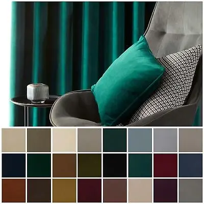 Allure Luxury Blackout Premium Velvet Thermal Backed Curtain Upholstery Fabric • £29.99