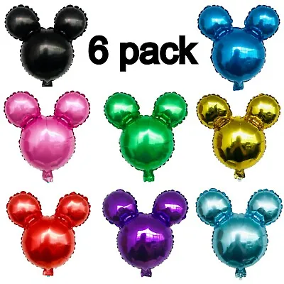 Mickey Mouse Birthday Party Foil Balloons Party Decor 6 Pcs Set High Quality AAA • $7.95