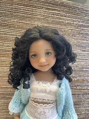 Dianna Effner Little Darling Doll Wig Size 7-8 Monique Gold Black Curls • $19.99