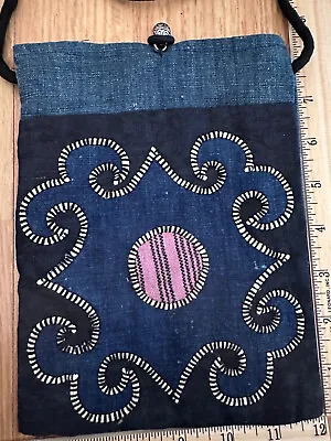 Antique Chinese Hmong Applique Embroidery - Crossbody Bag • $12.95