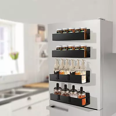 Magnetic Spice Rack 4 Pack Strong Magnetic Metal • $27.99