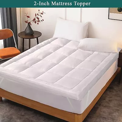 Mattress Topper Twin Full Queen King Size Mattress Cover Pad Protector Topper • $25.99