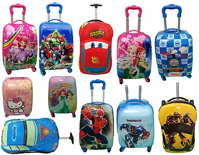 £35.99 • Buy Children Kids Holiday Travel Hard Shell Suitcase Cabin Hand Luggage Trolley Bags