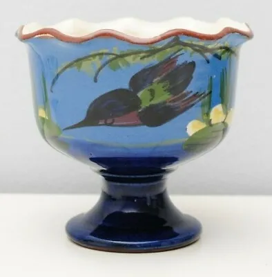 Rare Longpark Watcombe Torquay Pottery Hand Painted Kingfisher Fluted Dish No159 • £12.99
