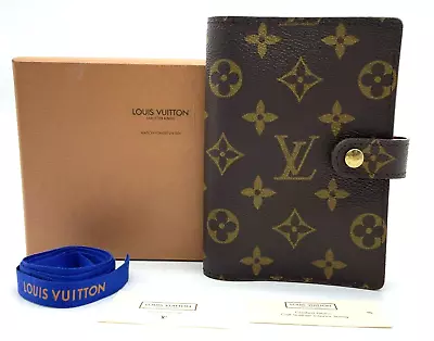 Authentic Louis Vuitton Monogram Agenda PM R20005 Notebook W/Box SKS1468 • £32.93