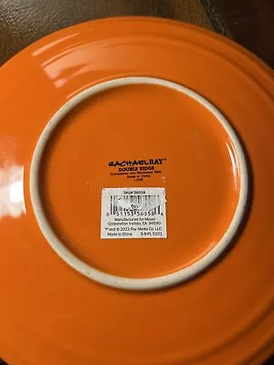 Rachael Ray Double Ridge Tangerine Orange Salad Plate Brand New Pristine!! • $9.99