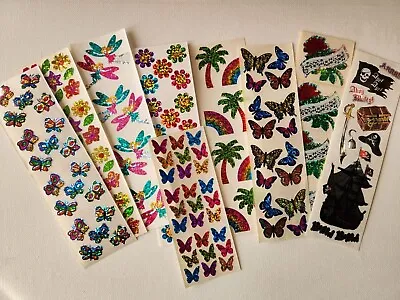 Hambly Stickers 1 Sheet - Rainbow Flowers Butterfly Pirate Fairy -  You Choose! • $2.75
