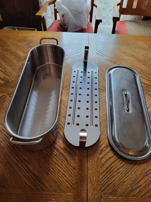 $22 • Buy Stainless Steel Fish Vegetable Poacher 18  Long