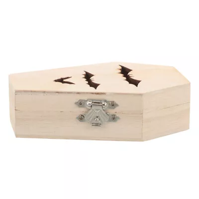  Halloween Candy Treat Box Small Wooden Coffin Box Small Trinket Storage Box • £5.49