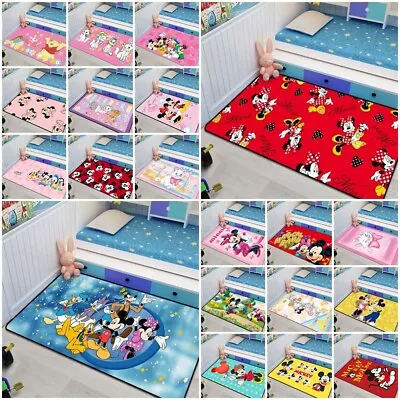 Mickey Mnnie Mouse Floor Rugs Doormat Bedroom Living Room Decoration Carpets Mat • £8.39