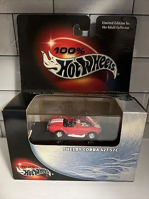 100 % Hot Wheels Shelby Cobra 427 S/C  Red W/White Stripes 1:64. Limited Edition • $15