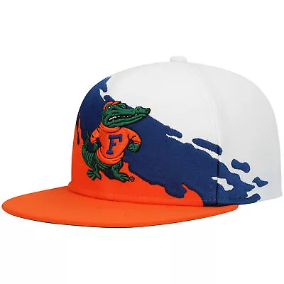 Men's Mitchell & Ness Orange/White Florida Gators Paintbrush Snapback Hat • $26.99