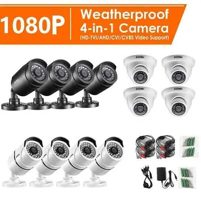 ZOSI 1080P CCTV Camera HD 4in1 Outdoor 3000TVL Home Security Surveillance System • $15.99