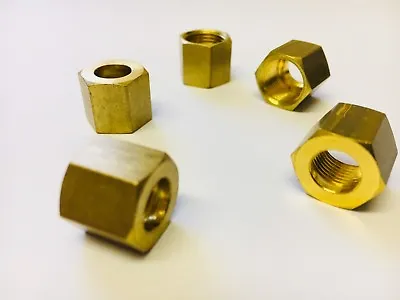 £4.95 • Buy Pack Of 5 Brass Compression Nuts For 6mm OD Pipe