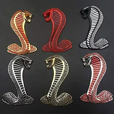 2Pc 3D Cobra Snake Emblem Fender Emblem Fender Sticker Premium Car Decal • $13.49