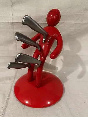 Red  The Ex  Knife Block Set/Stand - Raffaele Lannello VooDoo Stabbed Man • $20