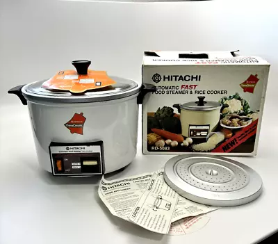 Hitachi 8.3 Cup Chime-O-Matic Food Steamer Rice Cooker Model RD-5083 Vintage • $64.99