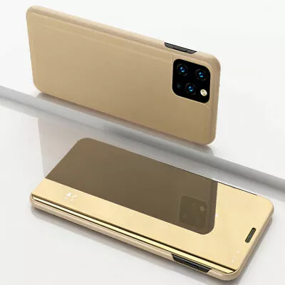 $5.99 • Buy For Apple IPhone 14 Pro Max 13 12 11 XS 8 7+ Clear View Mirror Leather Flip Case