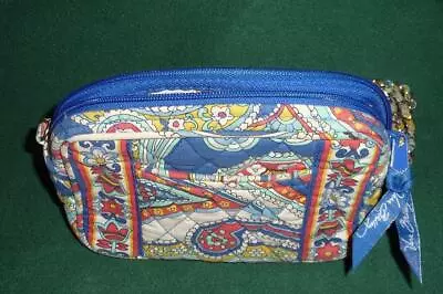 VERA BRADLEY Crossbody MINI CHAIN BAG ~ $42 MARINA PAISLEY Blue Red Flower • $16.95