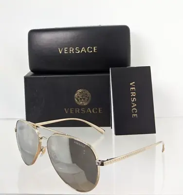 Brand New Authentic Versace Sunglasses Mod. 2217 1252/6G VE2217 59mm Gold Frame • $144.49