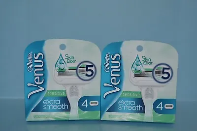 Lot Of 2 Gillette Venus Sensitive Extra Smooth 5 Blade 4 Refills Each • $20