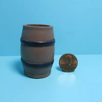 Dollhouse Miniature Medium Barrel With Open Top Outdoor Indoor BC3813 • $2.15