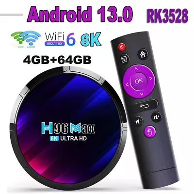 2024 Upgraded H96 MAX Smart Android 13.0 TV Box Quad Core 8K HD Stream Player • $54.99