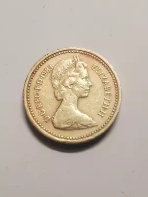 1983 QUEEN ELIZABETH II ONE POUND COIN RARE Proof (up Side Down Writing On Edge) • $15000