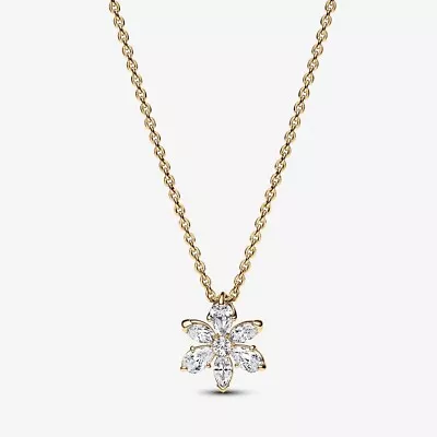 New 100% Genuine Pandora Shine Gold Sparkling Herbarium Cluster Pendant Necklace • £139.99