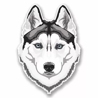 £3.99 • Buy 2 X White Husky Wolf Vinyl Sticker Car Travel Luggage #9674Â 