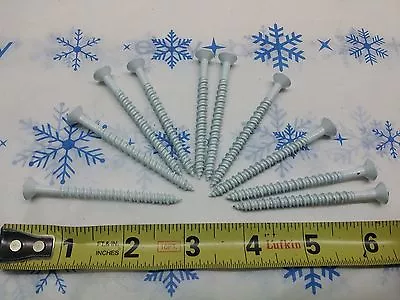 Qty. 10  White Steel Tapcon Masonry Screws 3/16  D X 2-3/4  L • £1.44