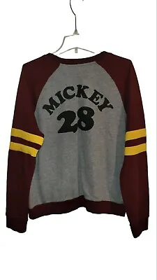 Disney Mickey Mouse Varsity Long Sleeve Crew Neck Shirt - Women’s Size XL • $22