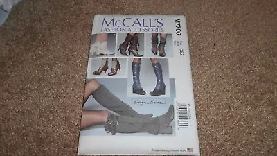 McCalls Sewing Pattern M7706 Shoe Spats Steampunk Costume Footwear Accessory New • $12.95