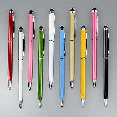 10x Assorted  Stylus Pen  Ball Point Pen IPhone Galaxy HTC Nokia Tablets 2 In 1 • $8.99