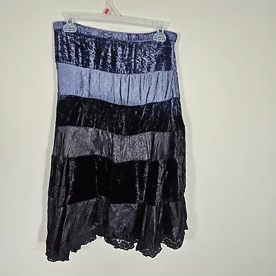 XOXO Blue Crushed Velvet Skirt S • $6