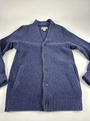 Duluth Trading Cardigan MensMedium Navy Blue Cable Knit Button Up Sweater • $29.99