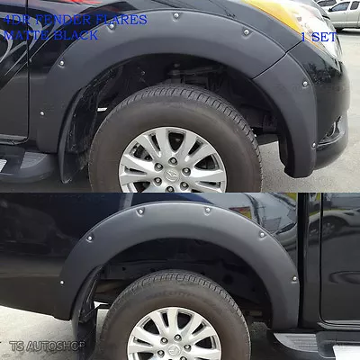 Black 6  Fender Flare Flares Nuts Wheel Arch Arches Fits Mazda Bt50 Pro 2012 17 • $308.95