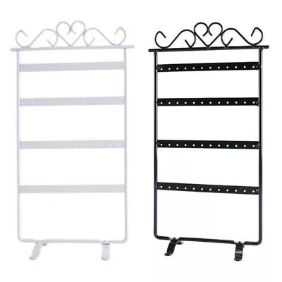 Earring Hanging Display Rack 48 Holes Jewelry Organizer Fine Metal Stand Holder • £6.39