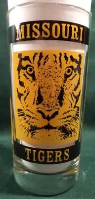 University Of Missouri Football Glass Vintage 1985 RARE Tumbler Mizzou Tigers MU • $30.25